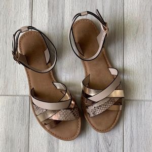 Rose Gold Strappy Sandals